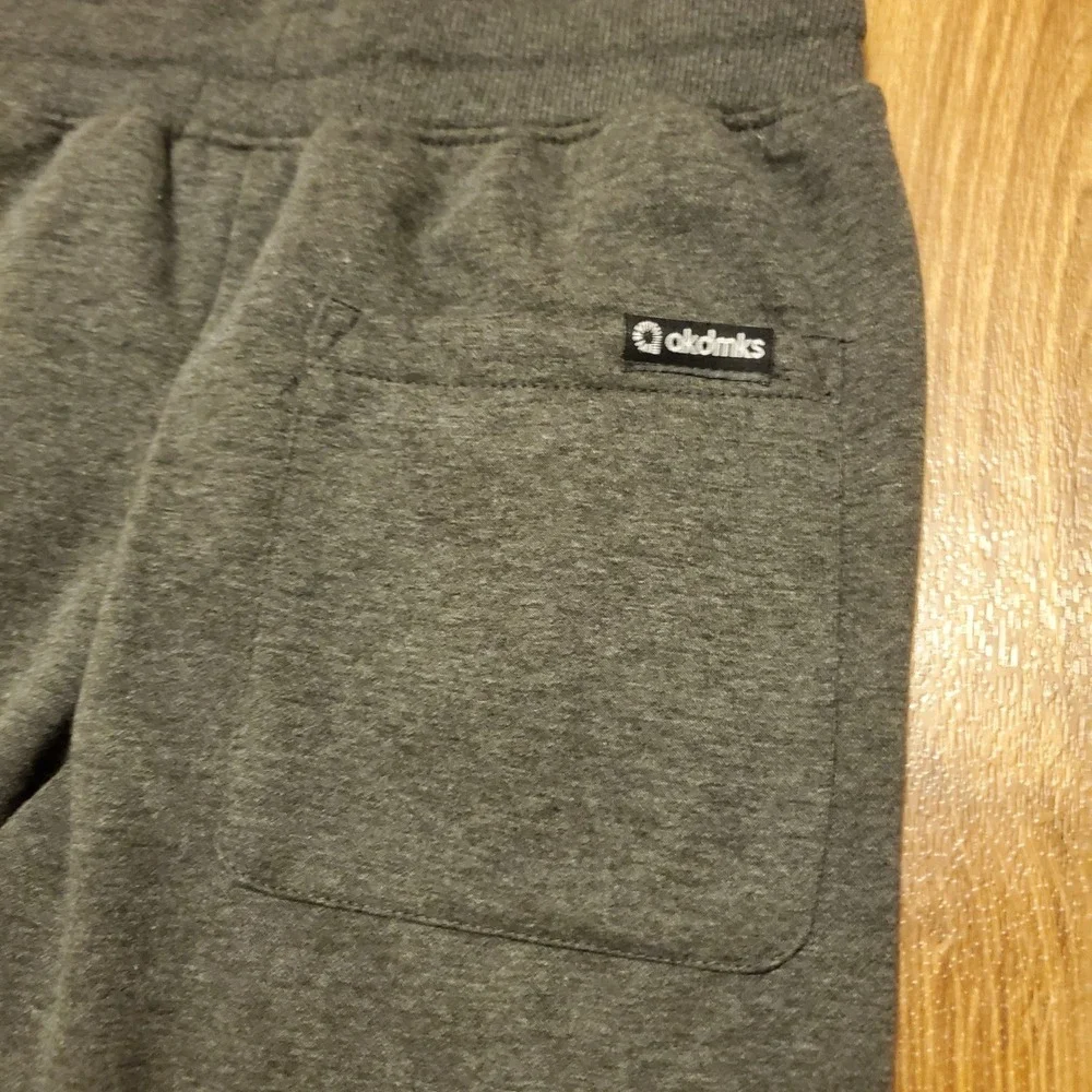 Akademiks Sweatpants Joggers Men Small Charcoal Fleece Moto Zipper Pockets - Picture 4 of 9